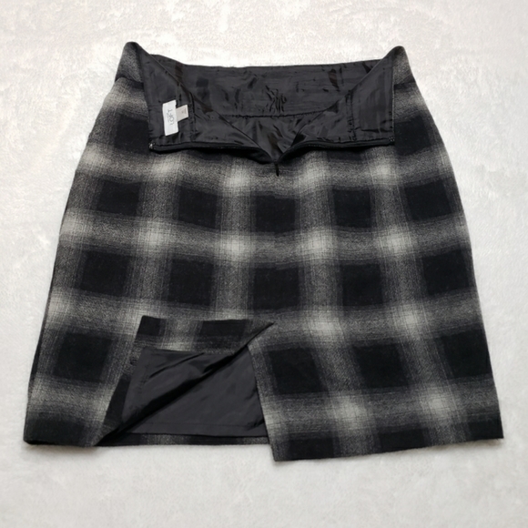 Loft Sz 10 Womans Wool Blend Skirt Plaid - Picture 2 of 6